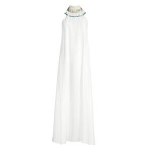 My Beachy Side Beaded Halter Cover-up Maxi Dress Snow White Size Large NWT